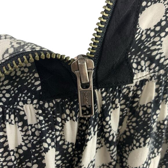 Free People Molly Dot Swing Dress Size XS Black & White Tunic Top Rayon READ - Picture 5 of 9